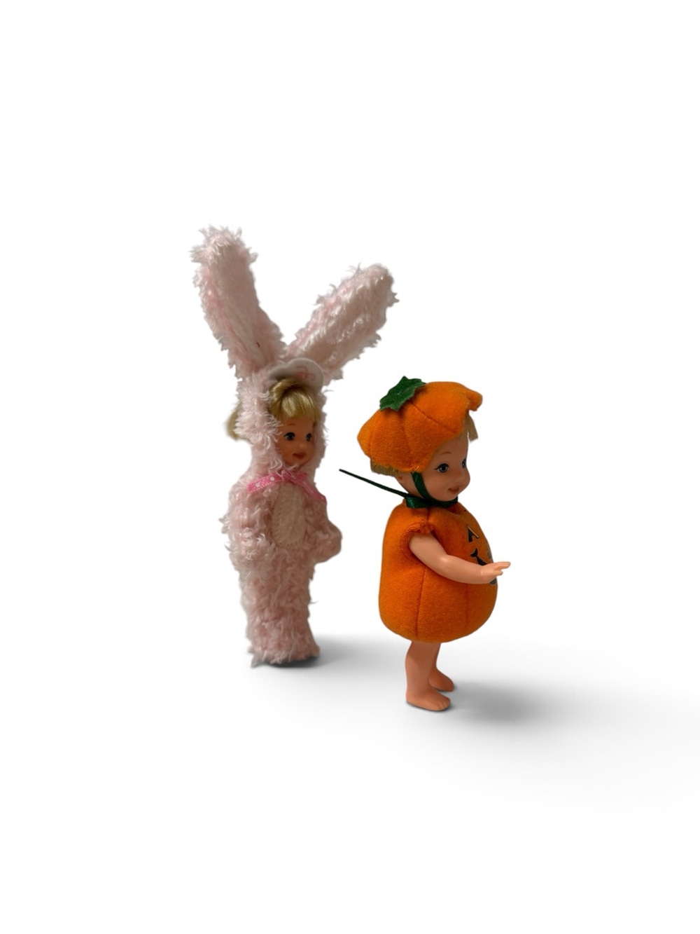 1994 Mattel Kelly Club Dolls – Pink Bunny & Pumpkin Costumes – 4.5” - Picture 6 of 17